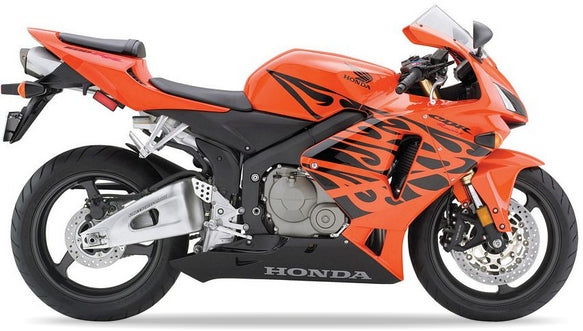 NAKLEJKI JUULA NA MOTOCYKL DO HONDA CBR 600 RR 2005 USA POMARAŃCZOWY YR263E