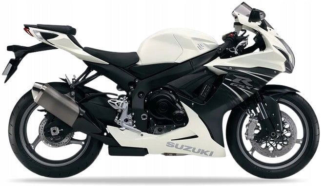 NAKLEJKI NA MOTOCYKL JUULA DO SUZUKI GSXR 600 2011-2012 BIAŁY YPA MAT CZARNY NO.2 YKV