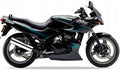 NAKLEJKI NA MOTOCYKL JUULA DO KAWASAKI GPZ 500 S 1998-2001 CZARNO-ZIELONY H8