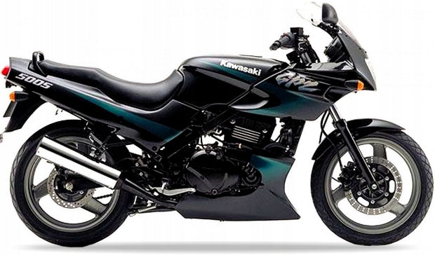 NAKLEJKI NA MOTOCYKL JUULA DO KAWASAKI GPZ 500 S 1998-2001 CZARNO-ZIELONY H8