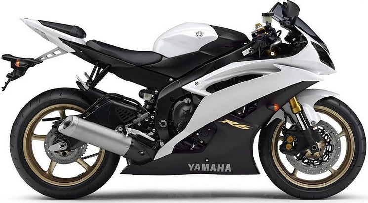 NAKLEJKI NA MOTOCYKL JUULA DO YAMAHA YZF R6 2012-2013 BIAŁY 1 BWC1 RJ15