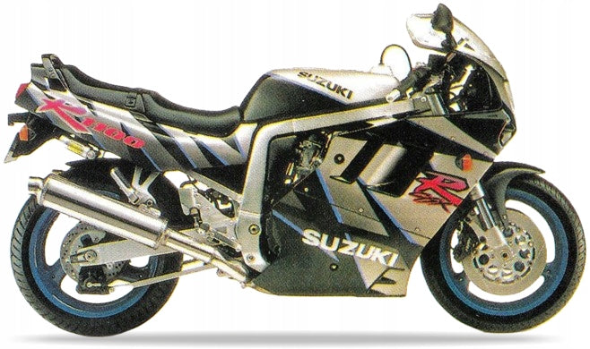 NAKLEJKI NA MOTOCYKL JUULA DO SUZUKI GSX-R 1100 1992 3WC CZARNY SREBRNY