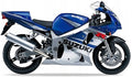 NAKLEJKI NA MOTOCYKL JUULA DO SUZUKI GSXR 600 2002 NIEBIESKI YC2 SREBRNY YD8