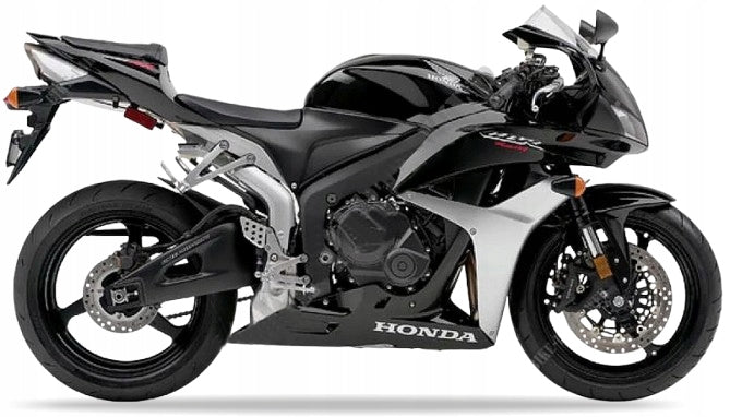 Naklejki na motocykl Honda Cbr 600 Rr 2007-2008 Usa Grafitowo-Czarny Nhb01Eb - Juula
