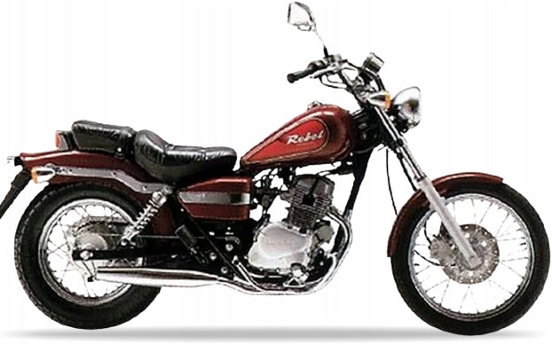 Naklejki na motocykl Honda Ca 125 Rebel 1999 Ciemny Czerwony R231 - Juula