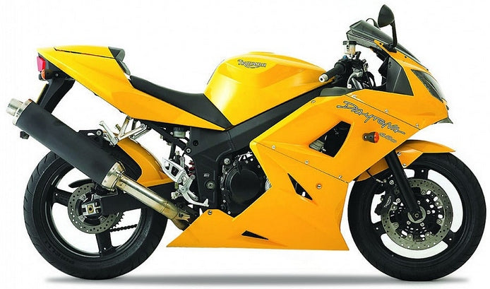 NAKLEJKI NA MOTOCYKL JUULA DO TRIUMPH DAYTONA 650 2005 RACING ŻÓŁTY