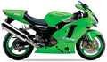NAKLEJKI NA MOTOCYKL JUULA DO KAWASAKI ZX 12R 2002-2003 ZIELONY 7F
