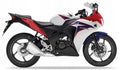Naklejki na motocykl Honda Cbr 125 R 2011 Biały Nh196 - Juula