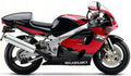 NAKLEJKI NA MOTOCYKL JUULA DO SUZUKI GSXR 750 1999 CZERWONY Y7M CZARNY 33J