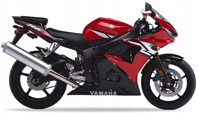 NAKLEJKI NA MOTOCYKL JUULA DO YAMAHA YZF R6 2004 CZERWONY RJ05