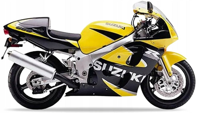 NAKLEJKI JUULA DO SUZUKI GSXR 600 2000 ŻÓŁTY Y9H CZARNY Y7L