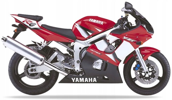 NAKLEJKI NA MOTOCYKL JUULA DO YAMAHA YZF R6 2002 CZERWONY RJ03