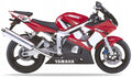 NAKLEJKI NA MOTOCYKL JUULA DO YAMAHA YZF R6 2002 CZERWONY RJ03