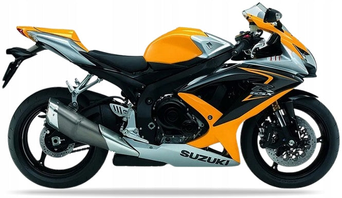NAKLEJKI NA MOTOCYKL JUULA DO SUZUKI GSXR 600 2008 ŻÓŁTY YMF SREBRNY YMD