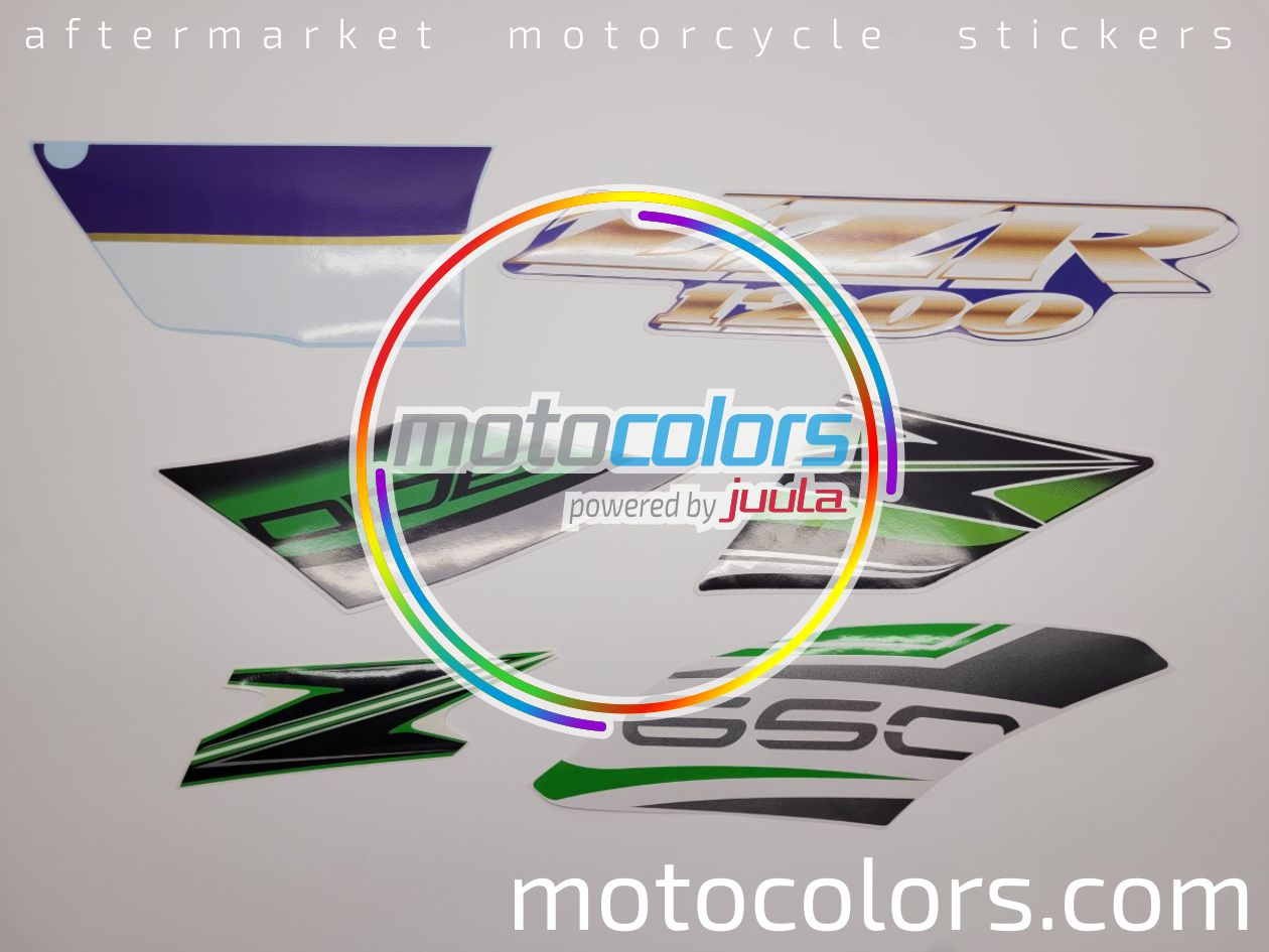 NAKLEJKI NA MOTOCYKL JUULA DO KAWASAKI ZX 9R 1999 ZIELONY 7F