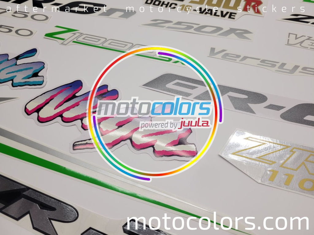 NAKLEJKI NA MOTOCYKL JUULA DO KAWASAKI ZX 9R 1999 ZIELONY 7F