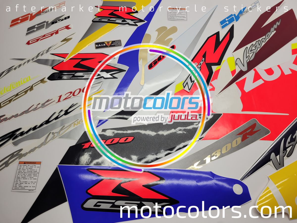NAKLEJKI NA MOTOCYKL JUULA DO SUZUKI GSX-R 1000 2004 ŻÓŁTA PERŁA YEC SZARY YU8