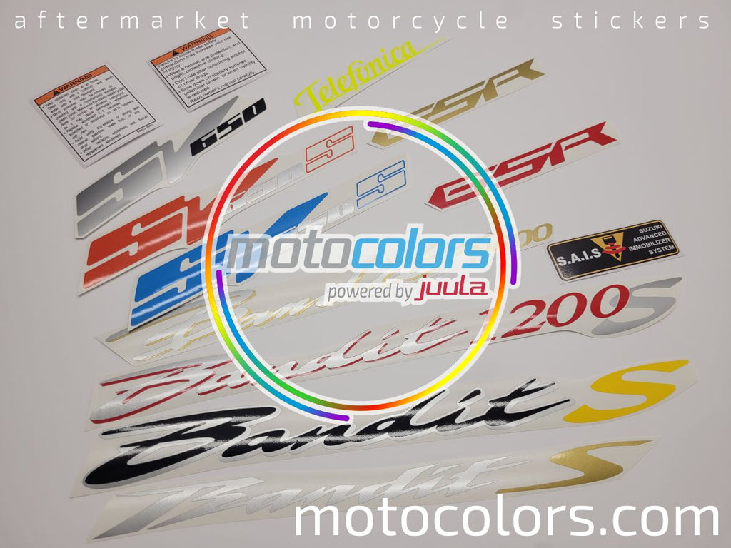 NAKLEJKI NA MOTOCYKL JUULA DO SUZUKI GSX-R 1000 2004 ŻÓŁTA PERŁA YEC SZARY YU8