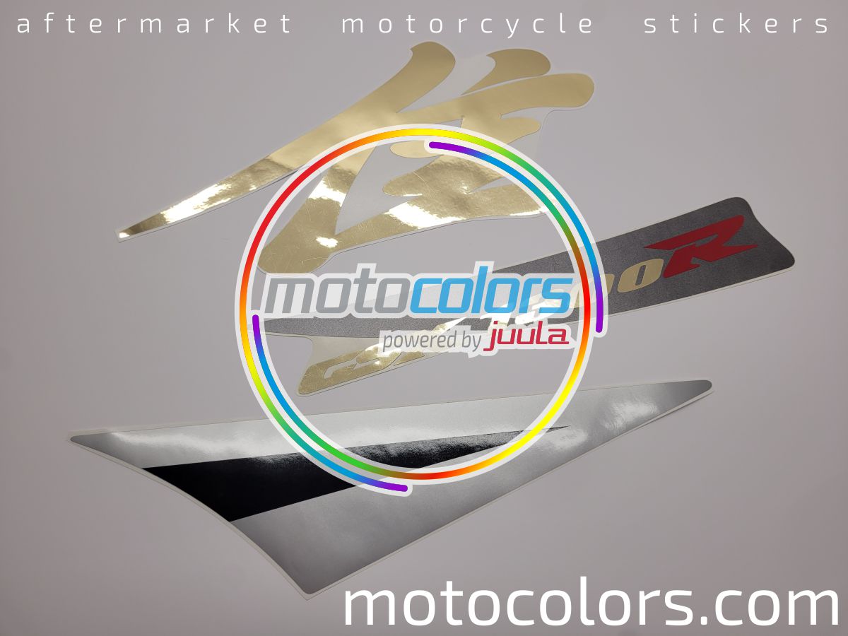 NAKLEJKI NA MOTOCYKL JUULA DO SUZUKI GSX-R 1000 2004 ŻÓŁTA PERŁA YEC SZARY YU8