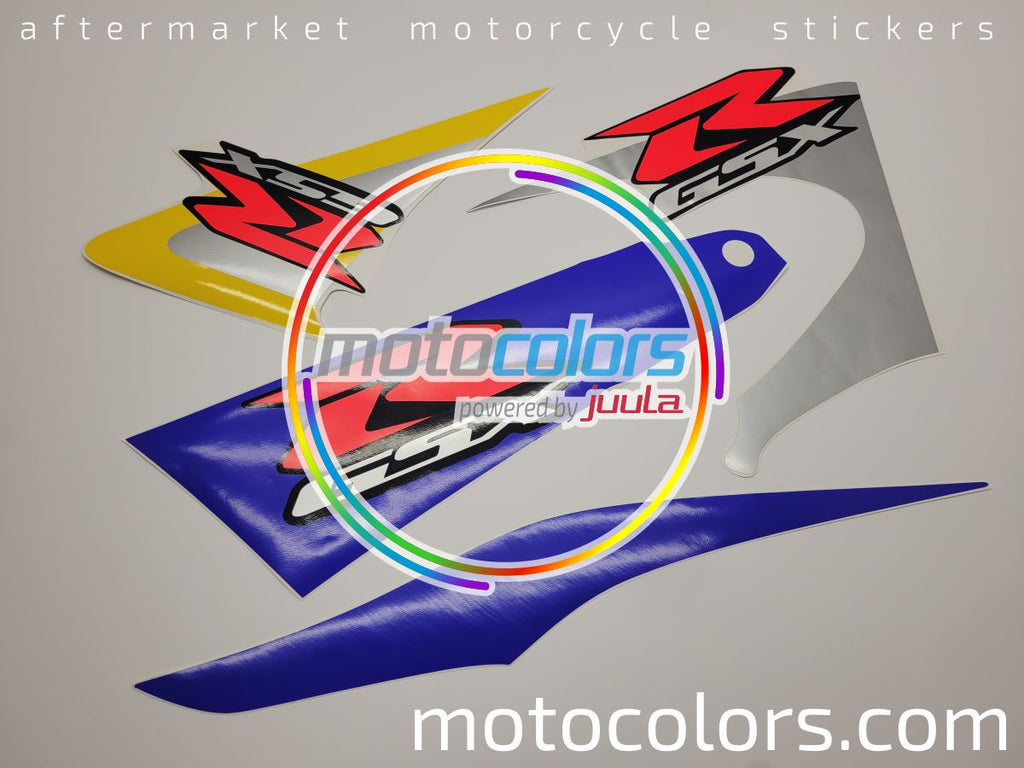 NAKLEJKI NA MOTOCYKL JUULA DO SUZUKI GSX-R 1000 2004 ŻÓŁTA PERŁA YEC SZARY YU8