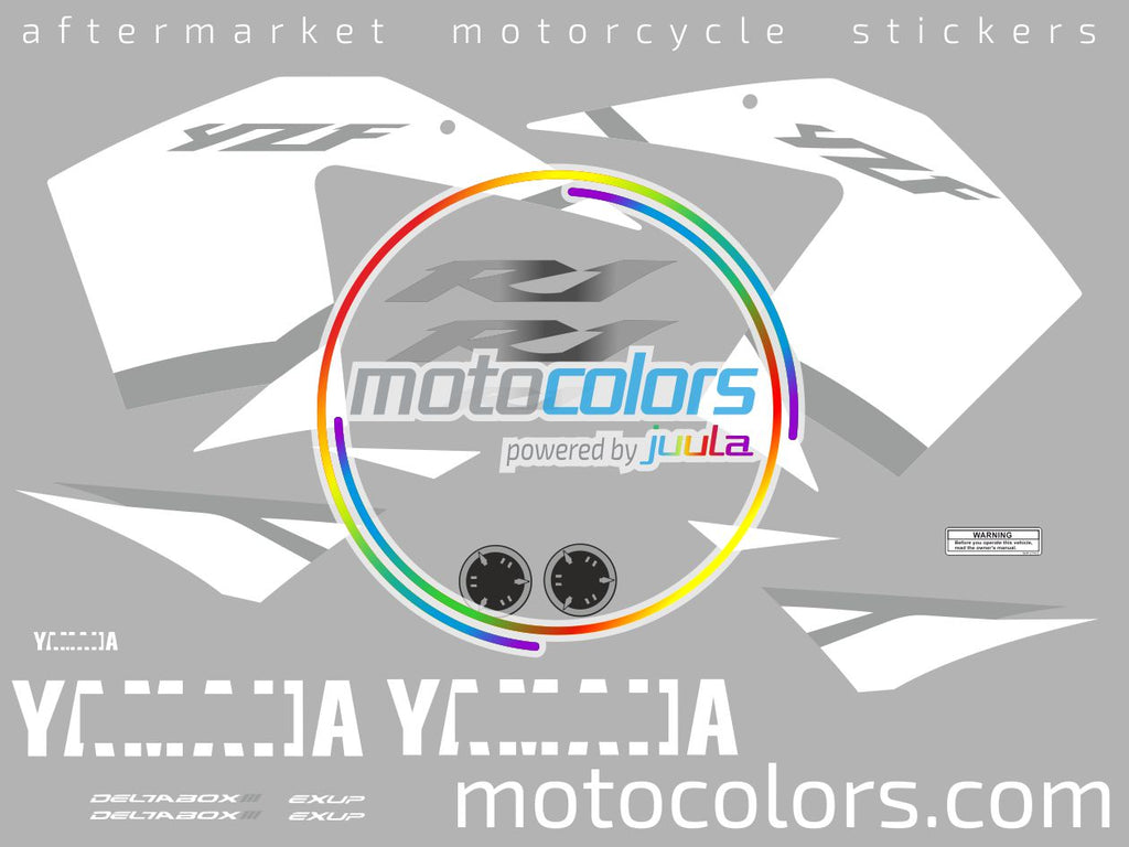 NAKLEJKI NA MOTOCYKL JUULA DO YAMAHA YZF R1 2002 NIEBIESKI RACING RN09
